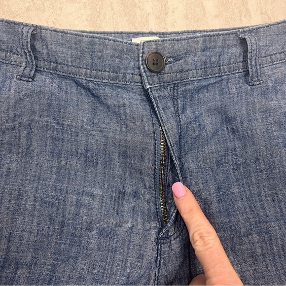 a new day blue cotton chambray shorts size 8 - Picture 3 of 7